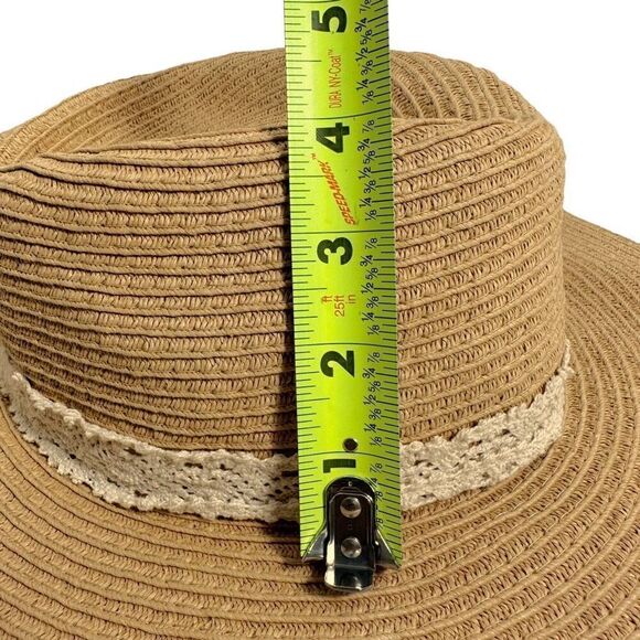 Vintage Straw Brim Hat O/S - Picture 4 of 7
